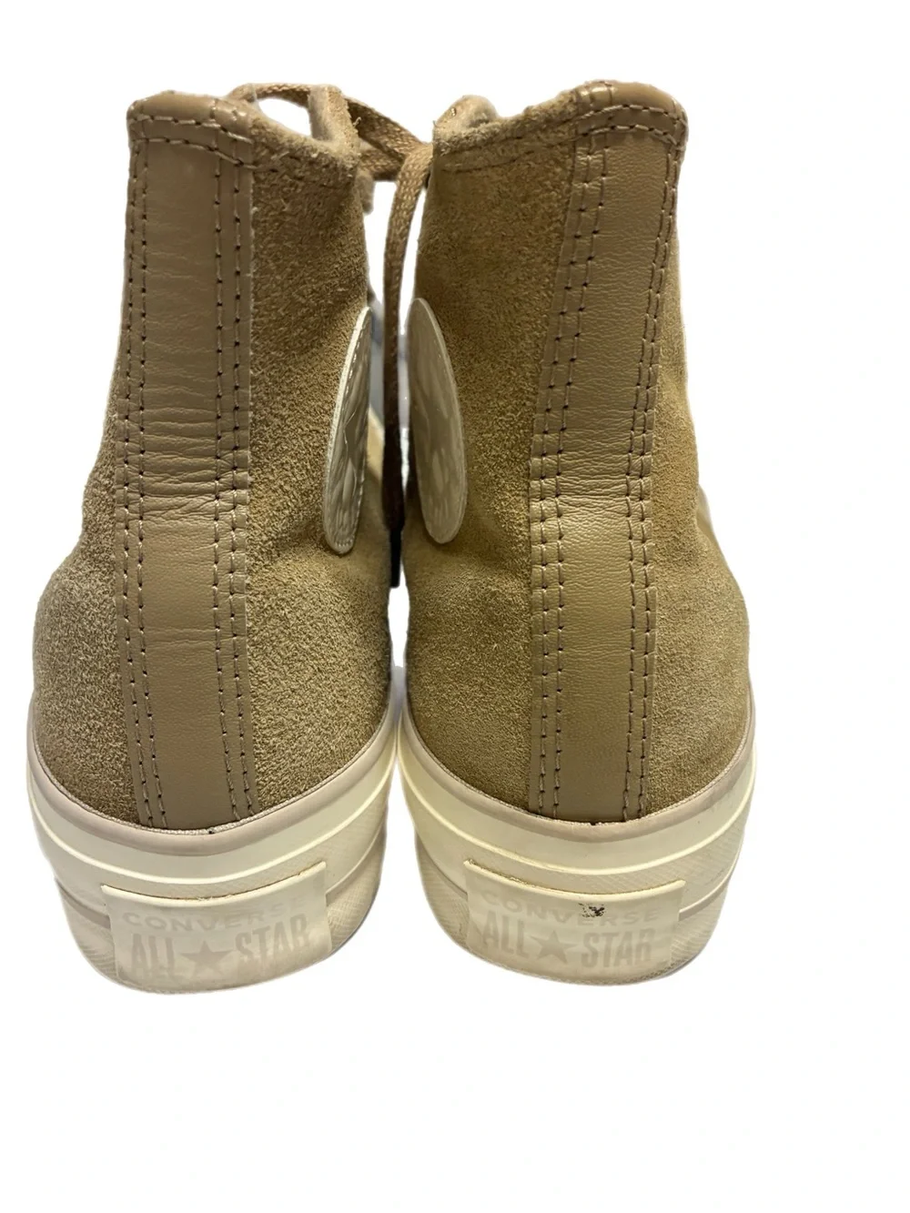 Converse High Top Suede Sneakers - Beige/Tan - Picture 3 of 7